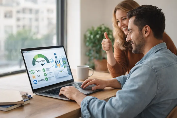 Email deliverability metrics and inbox placement visualization