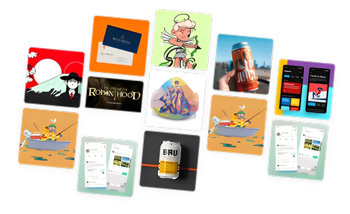 RapBooster 120+ design service categories — logos, social media, packaging, illustrations and more