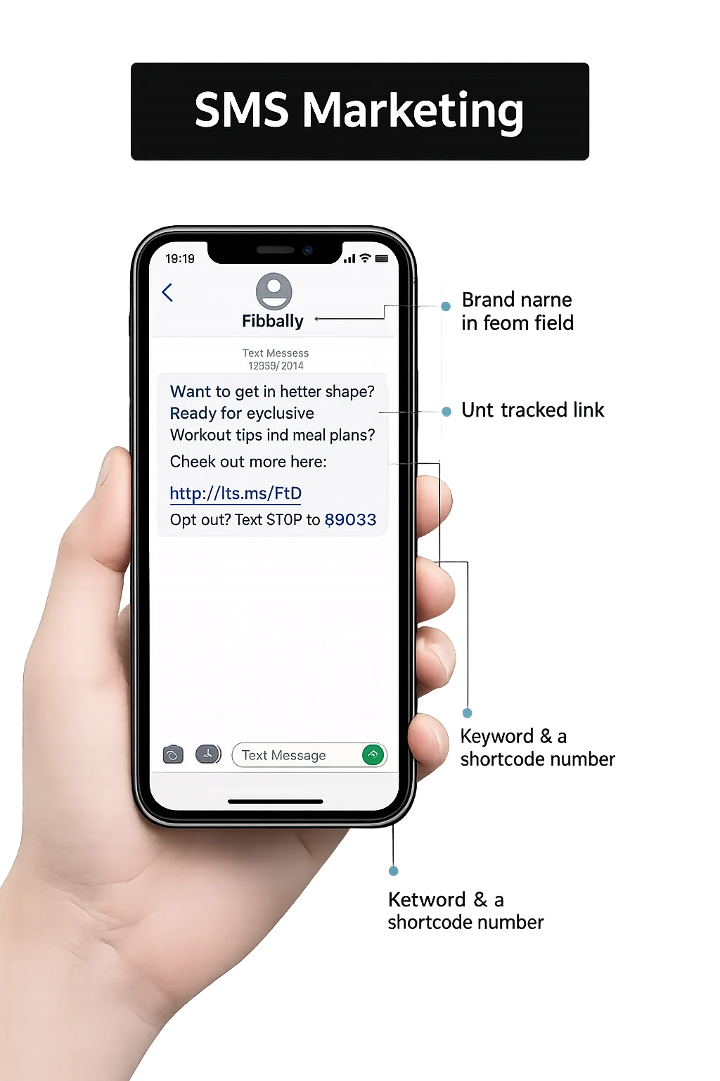 Classic SMS messaging on mobile device