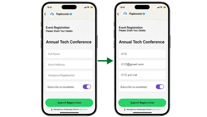 WhatsApp Forms — collect customer data and qualify leads through interactive chat conversations