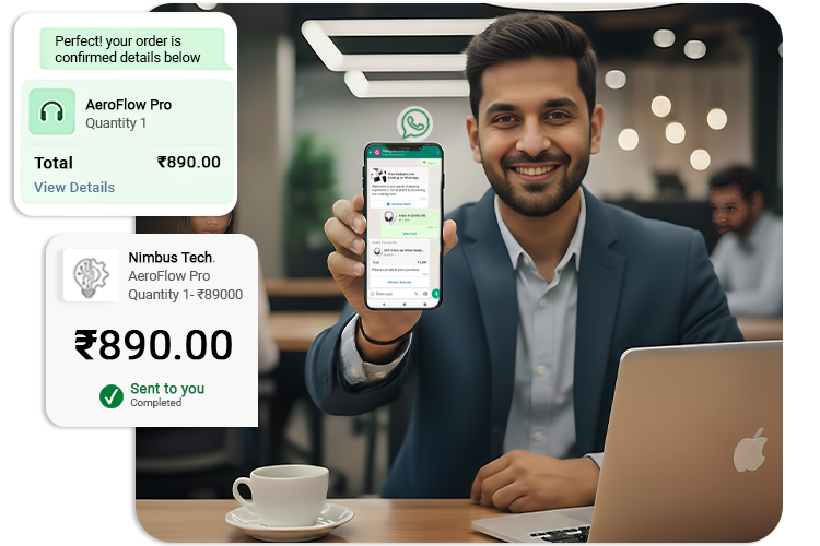 Person using WhatsApp